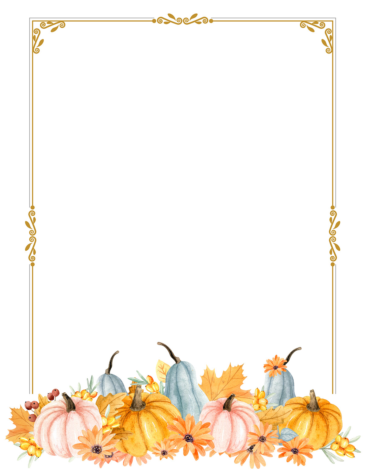 free printable fall borders - 30 free border pages - mom in pajamas